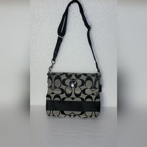VINTAGE COACH CROSS BODY Stylish Black and Gray Women's Bag